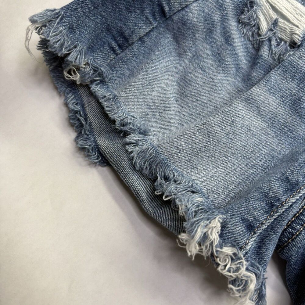 American Eagle Super Stretch Shorts Womens 000 Distressed Denim Cutoff - Picture 9 of 16